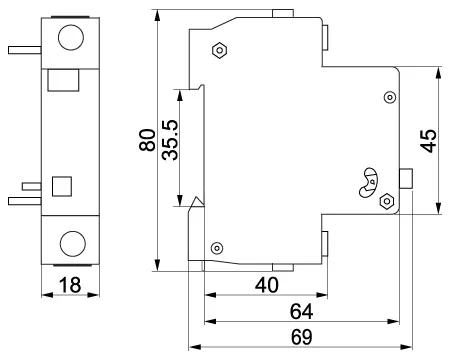 Расцепитель независимый РН47 на DIN-рейку  ИЭК (неактуальн.)