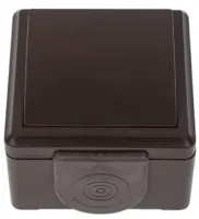 Выключатель ОУ 1-кл. IP55 шоколад ПРАЛЕСКА АКВА Bylectrica
