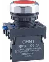 Кнопка NP8-11BND/4 красн. LED 230В 1но+1нз IP65 CHINT