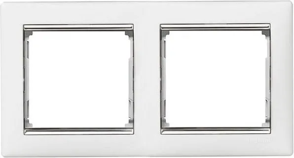 Рамка 2-я Белый/Серебро Valena LEGRAND