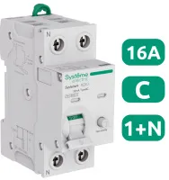 АВДТ Systeme9 C16/1N/003  30мА, тип-AC, 6kA SE