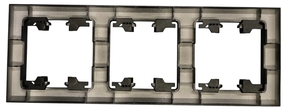 Рамка 3-я чёрная вертикальная U2B-031-2 SoftTouch "Uno" AWSproducts