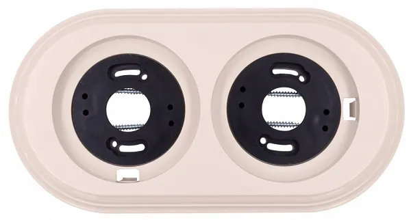 Рамка 2-я Песочное золото (пластик) Bironi