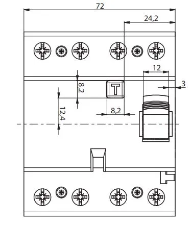 УЗО EFI6-P4 40/4/0.03 30мА, тип АС, 6кА ETI