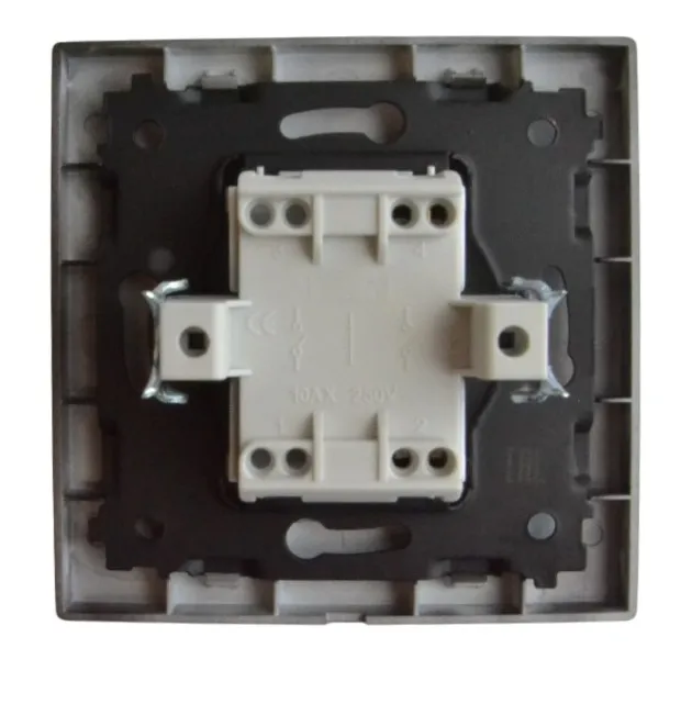 Выключатель 1-кл. чёрный SD-P1001B "Standard" AWSproducts