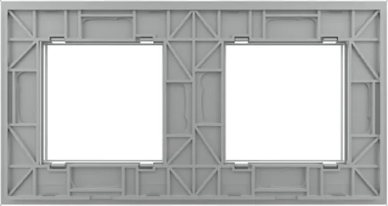 Рамка 2-я Серый (стекло) Livolo