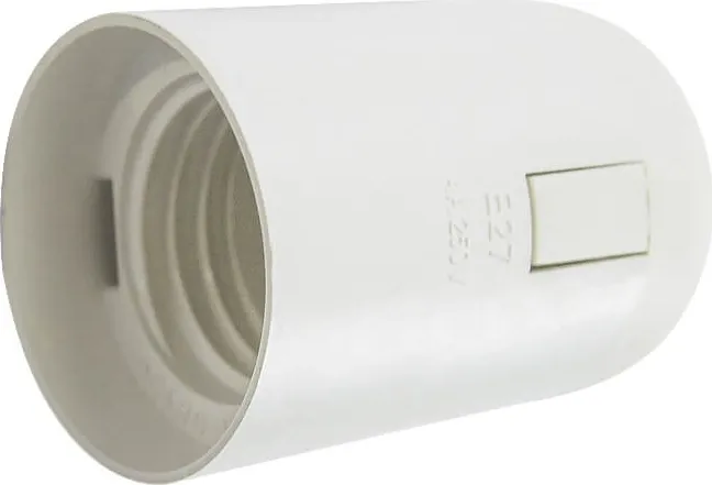 Патрон E27 пластик подвесной белый