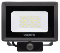 Прожектор LED 30Вт 5700K IP65 2700лм с датчиком WOLTA