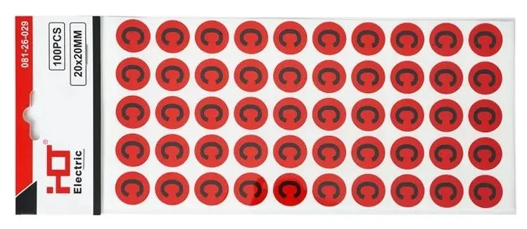 Знак безопасности символ "C" d=20мм красный (уп./100 шт) HLT, уп