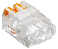 Клемма рычажковая 2 отверстия 0,2-2,5 24А прозрачная (OBO)