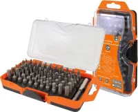 Набор бит №4, 66 бит: SL, PH, PZ, HEX, TORX, SQ,  удлинитель, сталь CR-V, в пласт. держ.«Алмаз» TDM