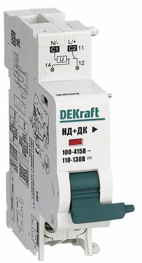 Расцепитель независимый c доп. контактом 220В для ВА-101  Dekraft