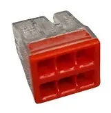 Клемма 6 отверстий 0,5-2,5 24А SN-206 (100шт) AWSPRODUCTS, уп