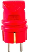 Вилка С/З угловая каучук IP44 красная AY-KA