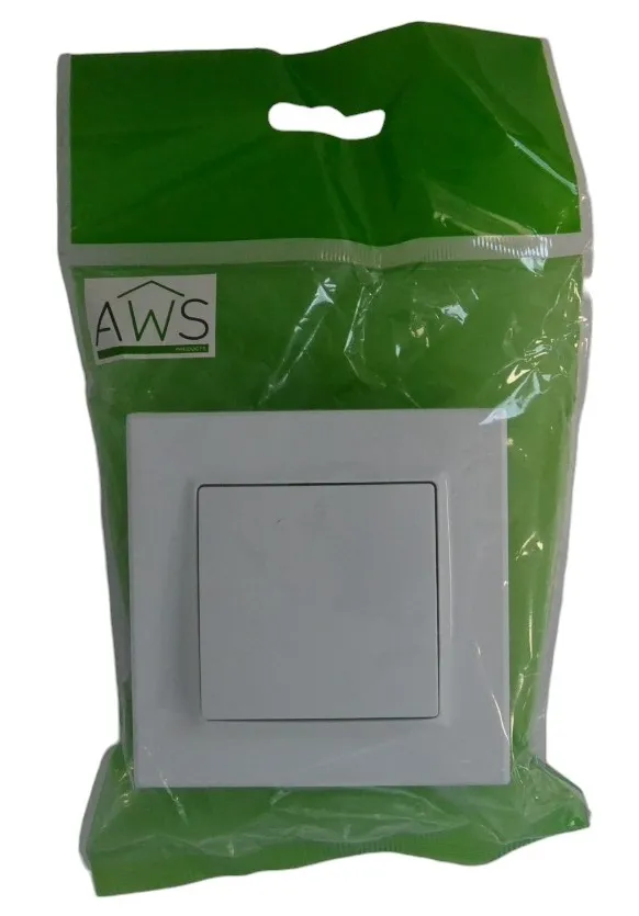 Выключатель 1-кл. белый SD-P1001W "Standard" AWSproducts