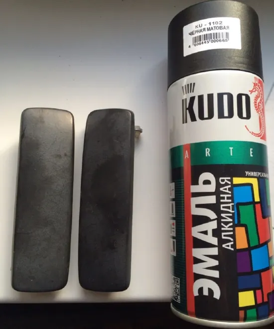 Эмаль черная матовая 520мл KUDO