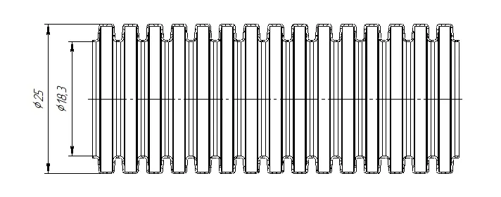 Труба гофр. ПП 18,3  автообильная разрезная HF Прорукав (10)