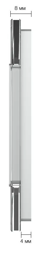 Панель для 2-х сенсорных выключателей и розетки (1+1+Р) Серый Livolo