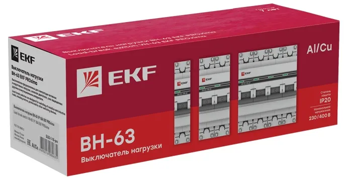 Выключатель нагрузки ВН-63N 4P 63А EKF