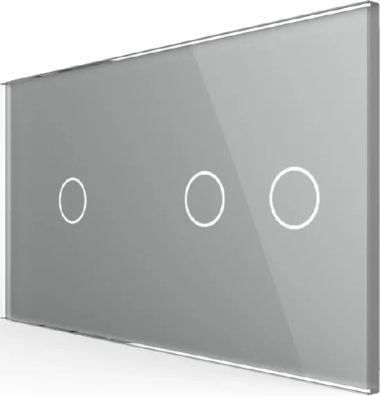 Панель для 2-х сенсорных выключателей (1+2) Серый Livolo