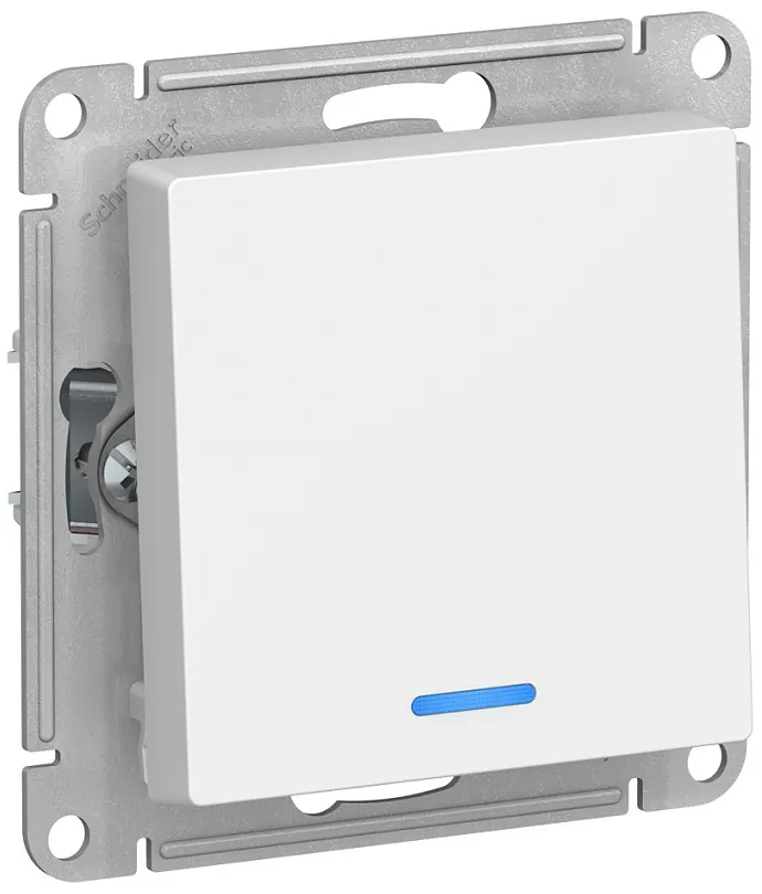 Выключатель 1-кл. с подсветкой Белый AtlasDesign SE