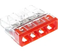 Клемма 4 отверстия 0,5-2,5 24А СМК 2273-244 с пастой (WAGO)