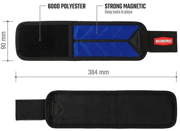 Напульсник магнитный строительный 1680D 384x90мм