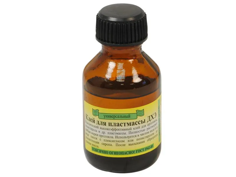 Клей для пластмассы "Дихлорэтан" фл.30мл (стекло) 10/210 Стан