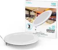 Светильник круглый LED GAUSS 18W 220V 1350Lm 4100K