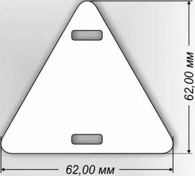 Бирка кабельная КВТ-У-136 100шт. (КВТ) треугольник, уп