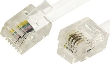 Телефонный удлинитель 3М белый REXANT