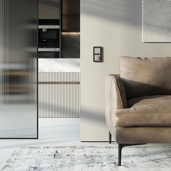 Выключатель 2-кл. с подсветкой Дымчатый WERKEL