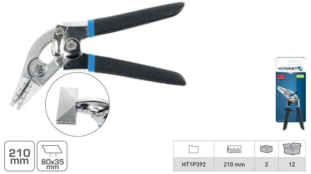 Щипцы для формирования профилей, изогнутые 80x35 мм HOEGERT