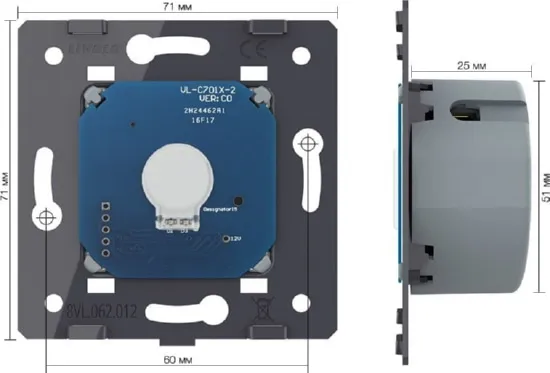 Выключатель 1кл сенсорный (механизм)