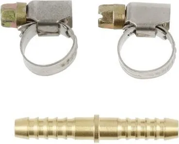 Соединитель шлангов пневматических 8мм + 2 зажима HOEGERT, ком