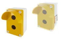 Пост кнопочный КП102 c козырьком  2 мест. IP66 ABS желт. TDM