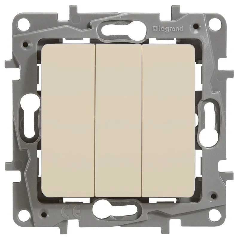 Выключатель 3-кл.сл.кость ETIKA