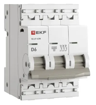 Автоматический выключатель ВА 47-63N D6/3 6кА Proxima EKF