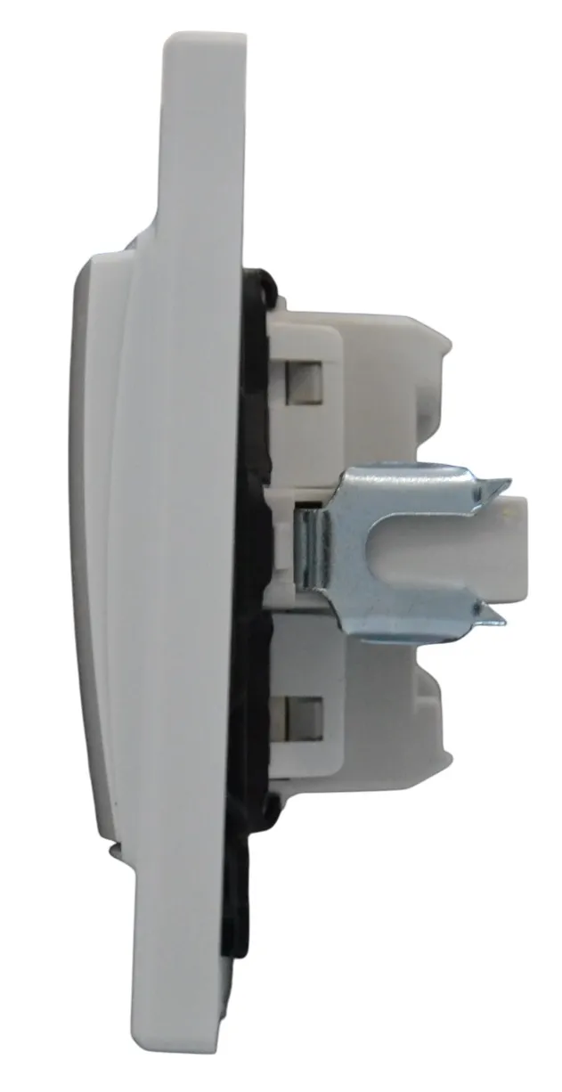 Выключатель проходной 1-кл. с подсветкой белый SD-P1004W "Standard" AWSproducts