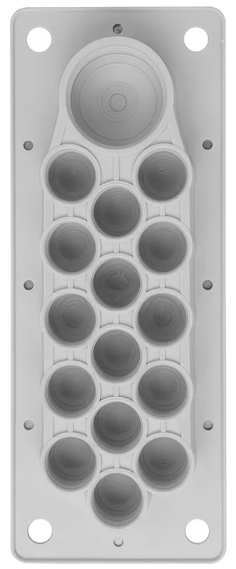 Кабельный ввод мембранный КВМ-16, ТЭП, RAL7035, IP54, 16 вводов TDM