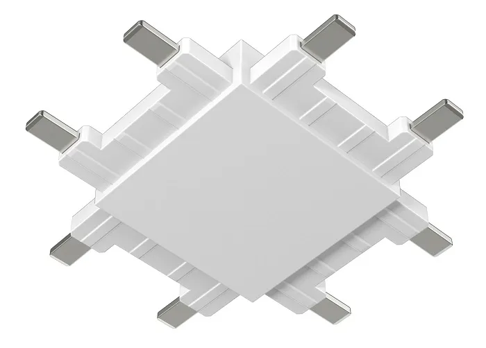 Коннектор крестовой системы SLIM, белый, CN-SLIM-WH-X
