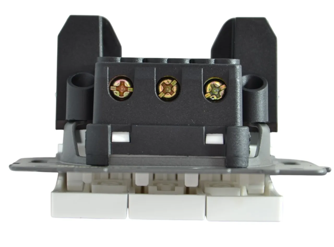 Выключатель 3-кл. белый A-015W "Aura" AWSproducts