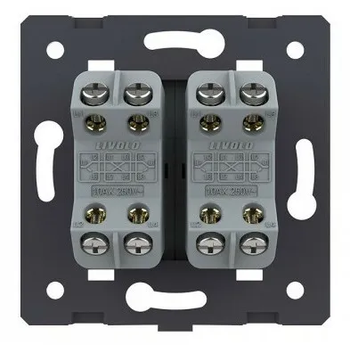 Выключатель перекрестный 2-кл. Черный Livolo