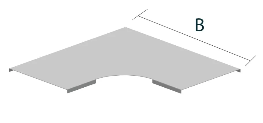 Крышка для угла горизонтального DB 90*300 90град. (Vergokan)