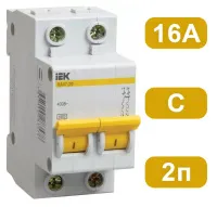 Автоматический выключатель ВА47-29 C16/2 4,5кА IEK