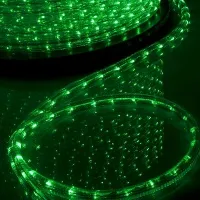 Световой шнур LED TYPE 2 (двухжильный круглый 13мм, 36led/m, 220-240V, 3W/m, IP65) ЗЕЛЁНЫЙ "ELUX" (п