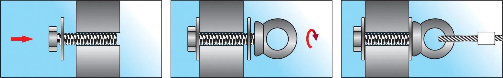 Рым-гайка DIN 582 8 мм (белый цинк 8 шт), уп