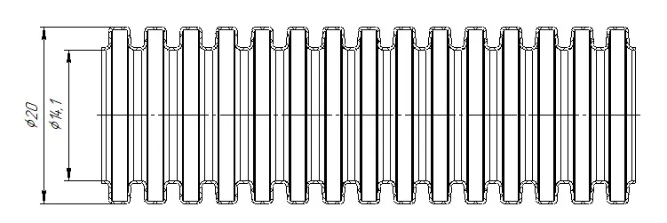 Труба гофр. ПП 14,1  автообильная разрезная HF Прорукав (10)