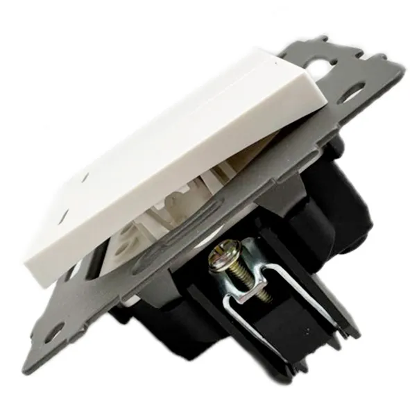 Выключатель 2-кл. с подсветкой белый A-011W "Аура" AWSproducts