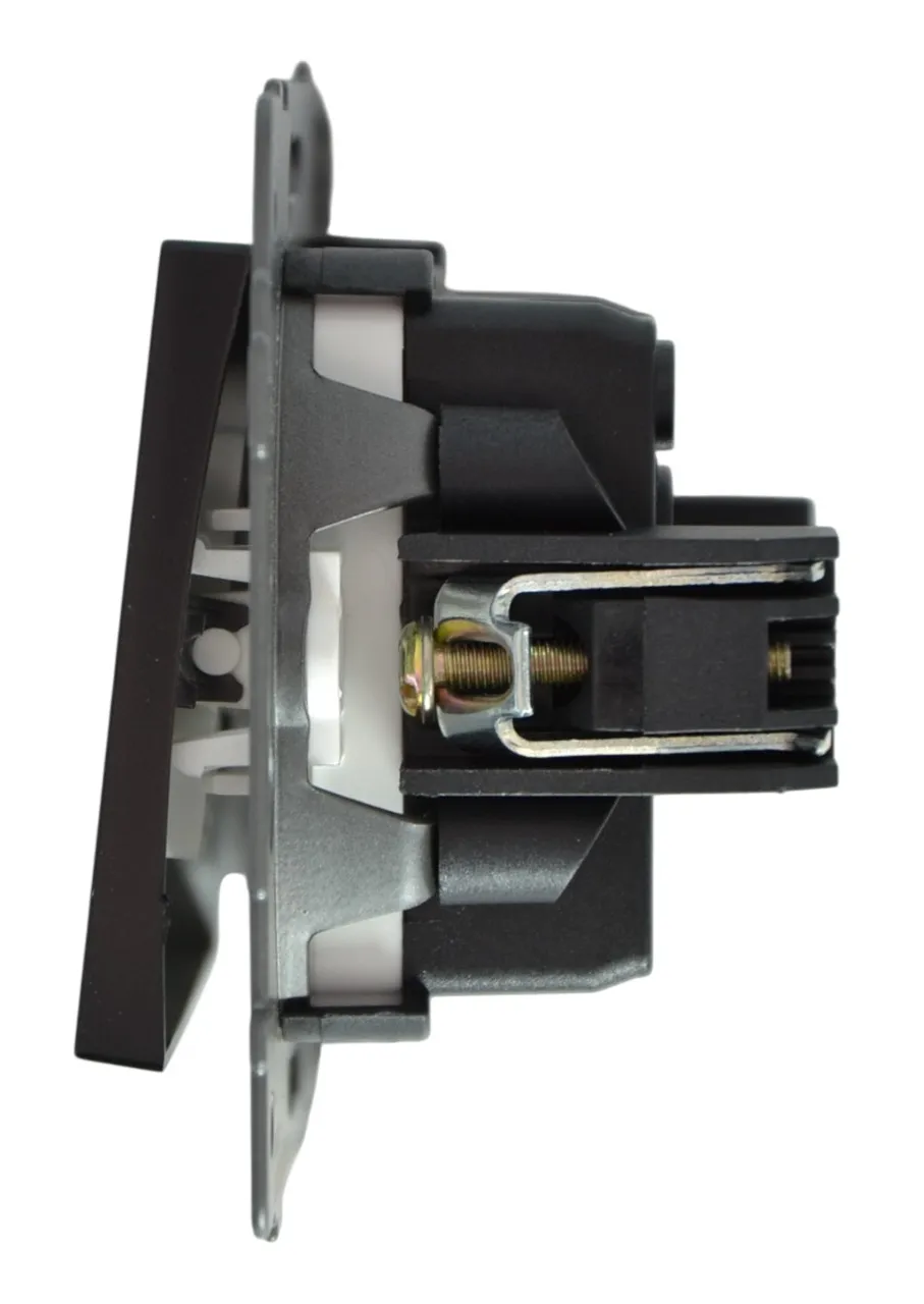 Выключатель 1-кл. чёрный A-001B "Аура" AWSproducts